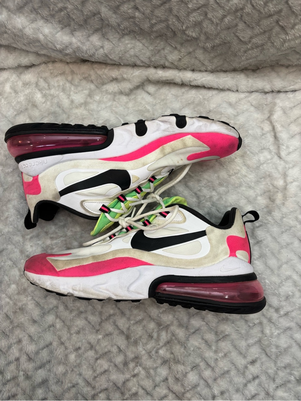 Nike Women's White Black & Pink Air Max 270-Style Sneakers